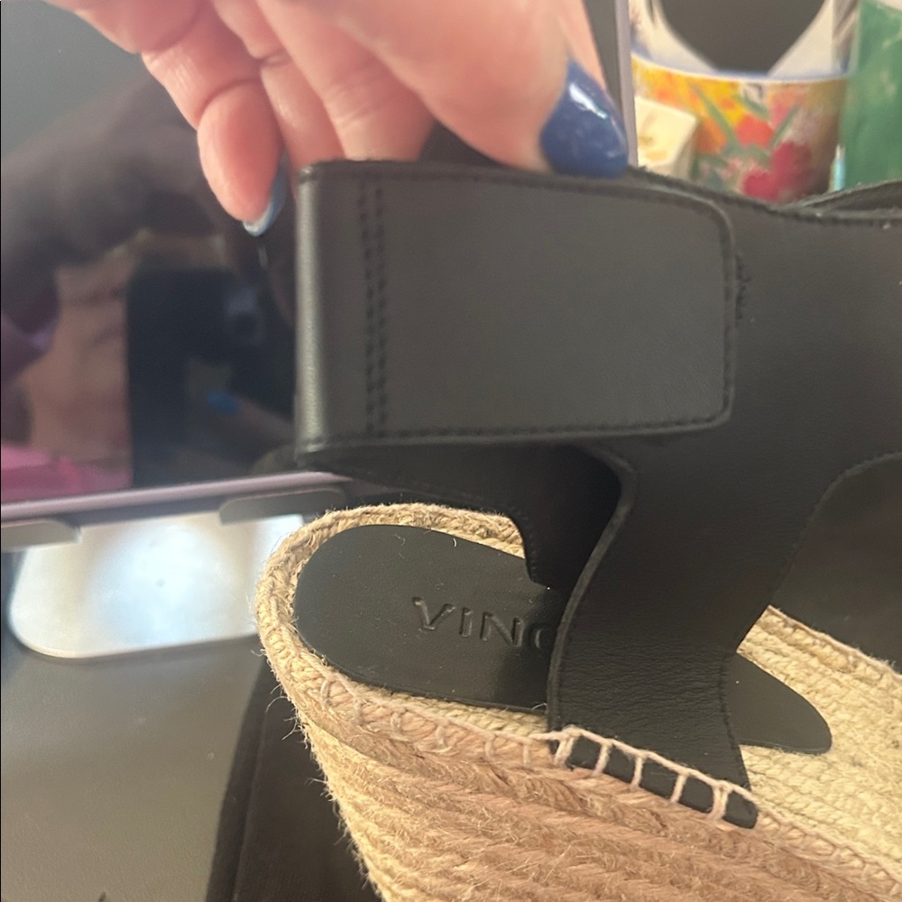 Vince Women's Black Espadrille Sandals Size 10 - Picture 8 of 10